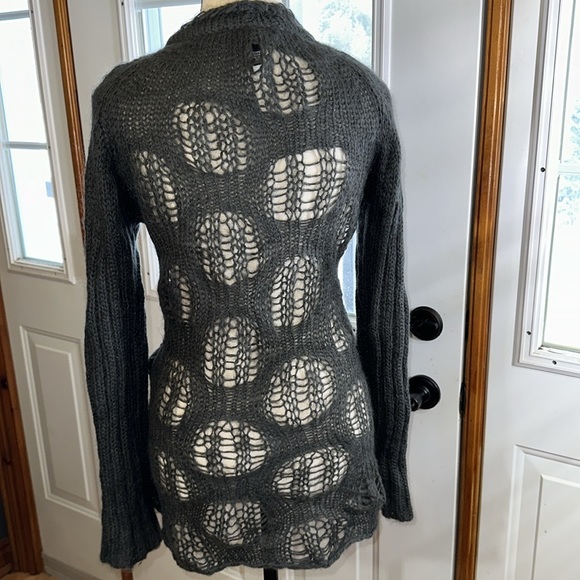 Diesel Open Knit Faux Wrap Sweater - Picture 3 of 8